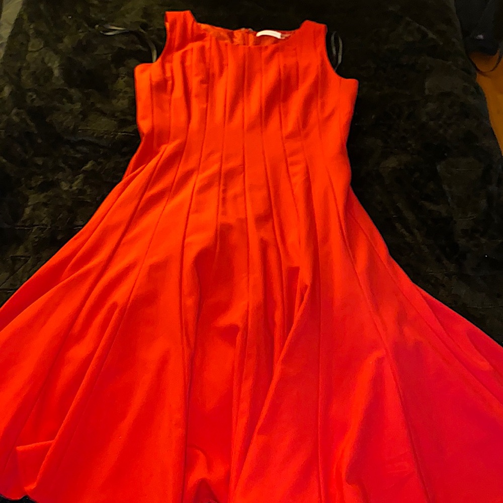 Red Calvin Klein formal dress